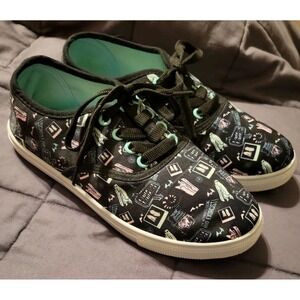 Beetlejuice Ghost Lace Up Women Size 7 Retro 90s Sneaker Movie Shoe HOT TOPIC